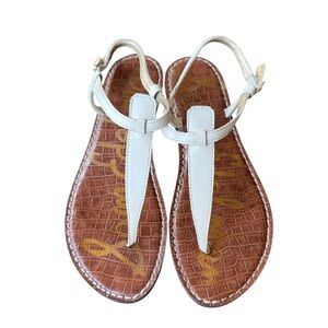 Sam Edelman Gigi White T-Strap Sandals